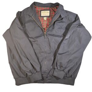 Orvis Navy Blue Harrington Jacket with Tartan Lining. XL size